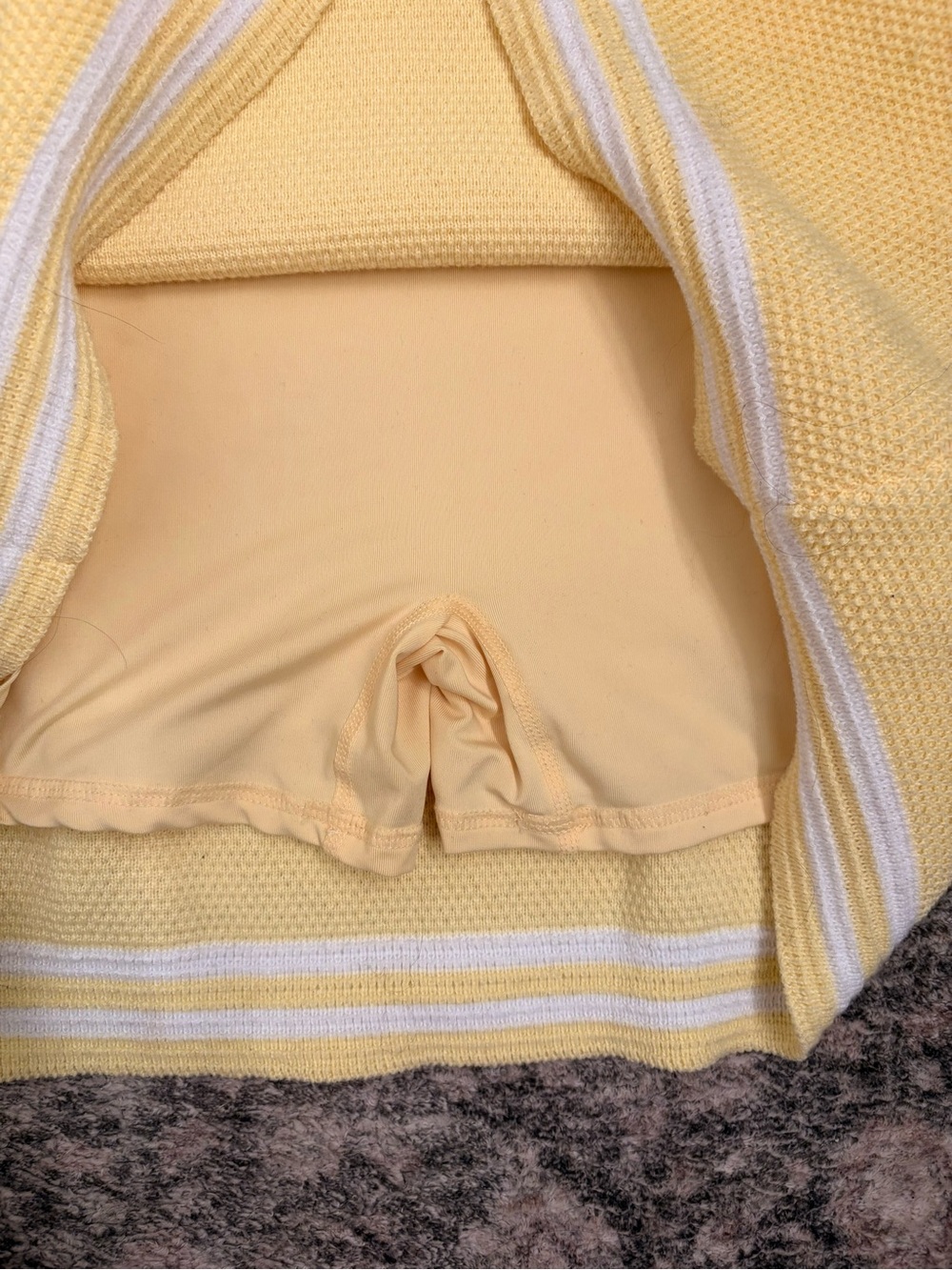 Yellow Knit Tank Dress - Women's Summer Dress with built in shorts - Picture 2 of 2